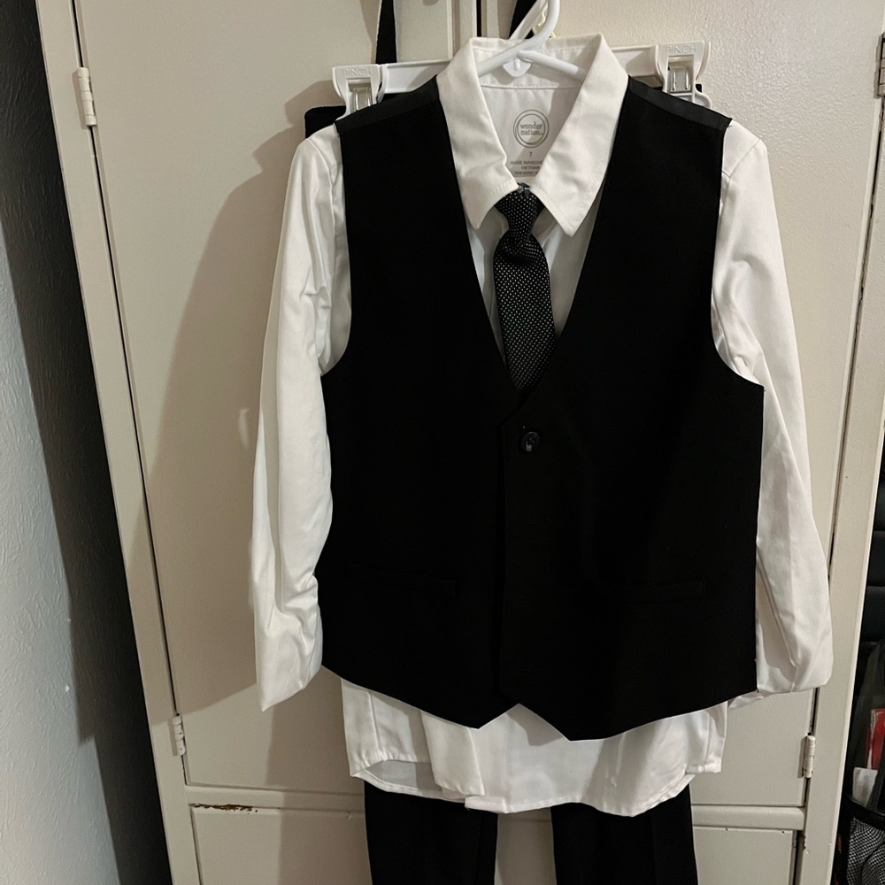 Wonder Nation Kids Black and White Matching Set